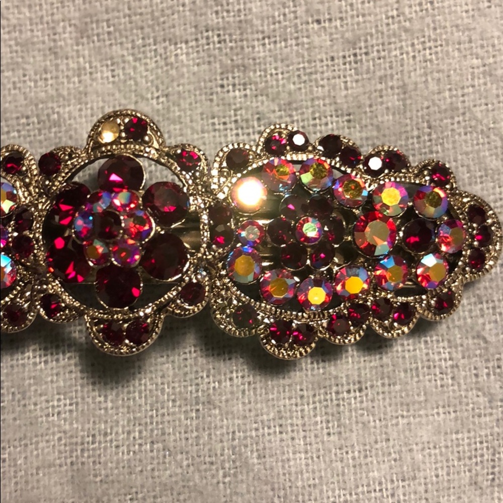 Sparkly Red Rhinestone Hairpin - Picture 4 of 7